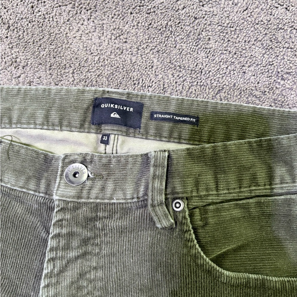 Quiksilver Olive Corduroy Trousers